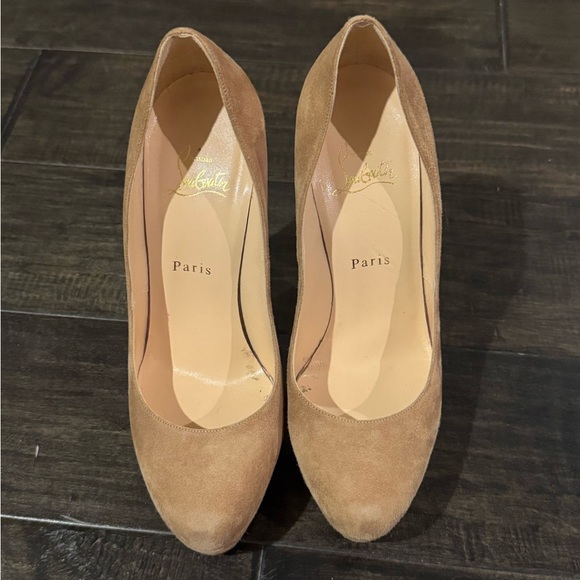 Christian Louboutin Brown Suede Heels - Picture 9 of 9